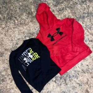 Boys Under Armor hoodie and long sleeve